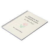 Things My Kids Said Funny Daycare Personalized ノートブック (左側)