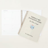 Things My Patients Said Funny Dentist Personalized プランナー手帳 (ディスプレー)