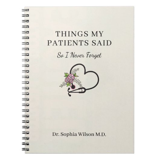 Things My Patients Said Funny Doctor Personalized  ノートブック (正面)