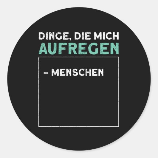 Things That Inspire Me Misanthrop Say ラウンドシール (正面)