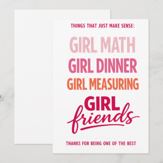 Things That Just Make Sense Friendship Card シーズンカード (正面/裏面)