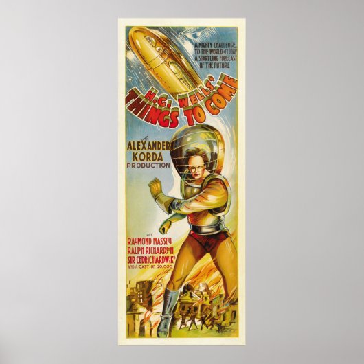 Things To 来 - ヴィンテージ1936映画ポスター ポスター (正面)