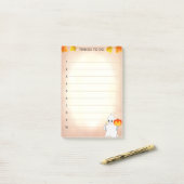 Things To Do & 幽霊、カボチャ&キャンドル(スクロール) ポストイット (デスク上)