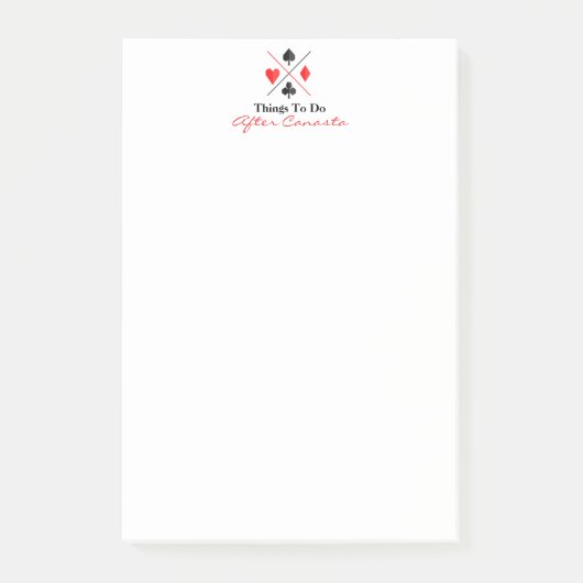 Things To Do After Canasta ポストイット (正面)
