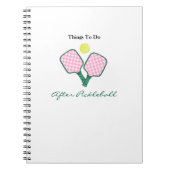 Things To Do After Pickleball ノートブック (正面)