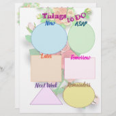 Things to DO and Todayスケジュールバラプランナー レターヘッド (正面/裏面)