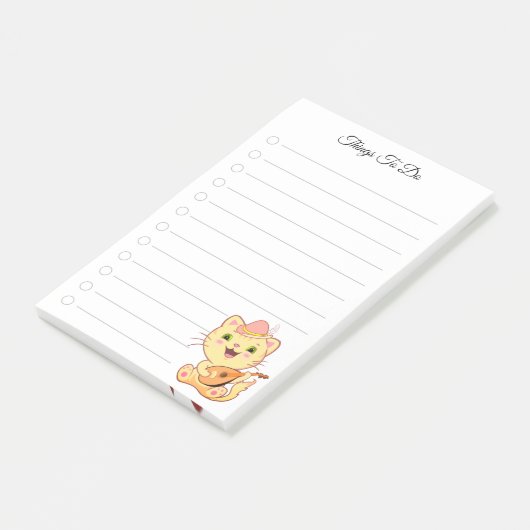 Things To Do & Cuteミュージカル猫ポストイットノート ポストイット (アングル)