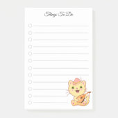 Things To Do & Cuteミュージカル猫ポストイットノート ポストイット (正面)