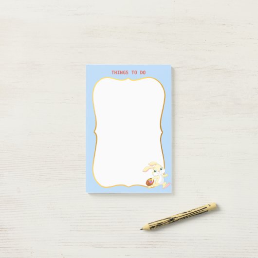 Things To Do & Easter Bunny ポストイット (デスク上)