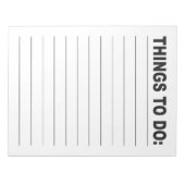 Things to Do List Large Print Low Vision ノートパッド (正面)