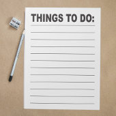 Things to Do List Large Print Low Vision ノートパッド