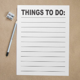 Things to Do List Large Print Low Vision ノートパッド
