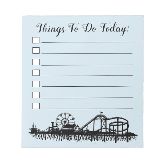 Things To Do Today Santa Monica Pier California CA ノートパッド (正面)