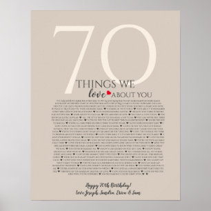 things we love about you 70, 60, 50, poster ポスター