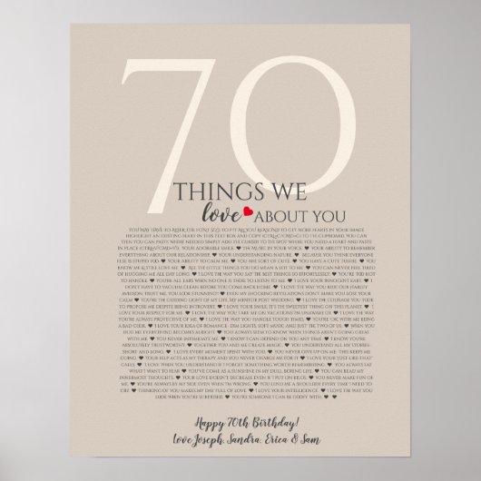things we love about you 70, 60, 50, poster ポスター (正面)