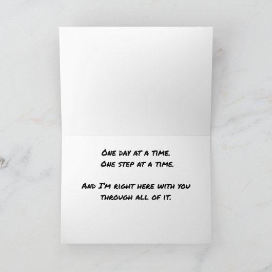 Things Will Get Better Encouragement Word Art カード (内部)