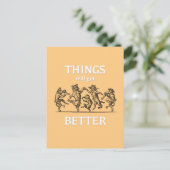 Things Will Get Better Greeting Card ポストカード (スタンド正面)
