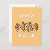Things Will Get Better Greeting Card ポストカード (正面/裏面)