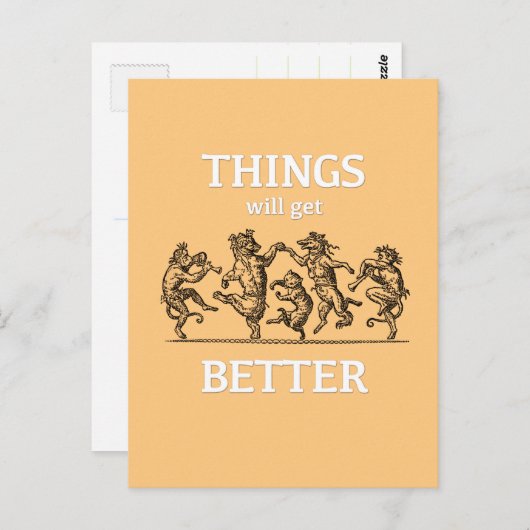 Things Will Get Better Greeting Card ポストカード (正面/裏面)