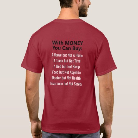 Things You Can't Buy With Money T-Shirt Tシャツ (裏面)