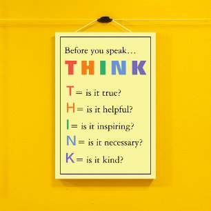 THINK教師の教室での励まし ポスター