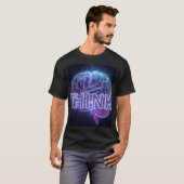 THINK ネオン脳ギフト - AI技術プログラマーマグ Tシャツ (正面フル)