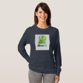 Think About It Cute Emoji Women’s Long Sleeve T-Sh Tシャツ (正面フル)