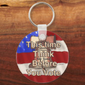 Think and Vote カスタムネーム キーホルダー (正面)