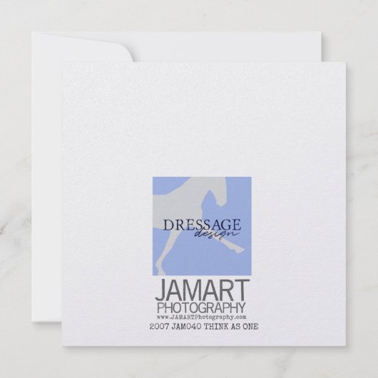 THINK AS ONE 5.25 x 5.25 card 招待状 (裏面)