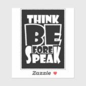 Think Before Speak シール (シート)