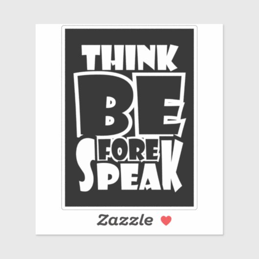 Think Before Speak シール (シート)
