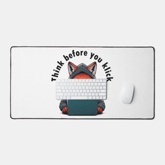 Think before you click - Cyber Security デスクマット (キーボード&マウス)