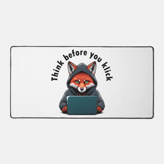 Think before you click - Cyber Security デスクマット (正面)