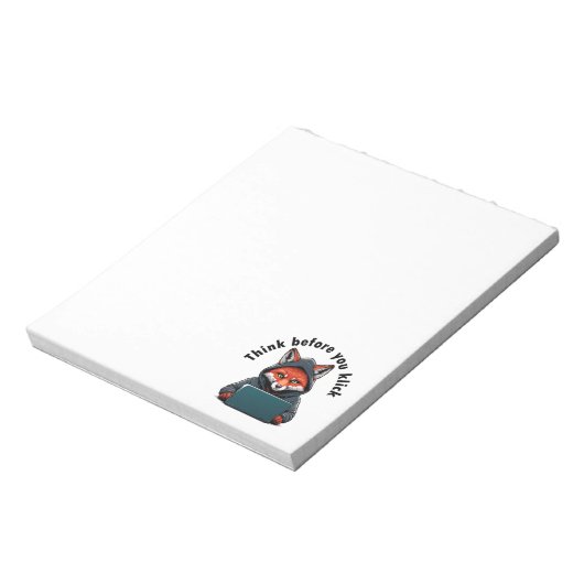 Think before you click - Cyber Security ノートパッド (回転)