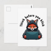 Think before you click - Cyber Security ポストカード (正面/裏面)