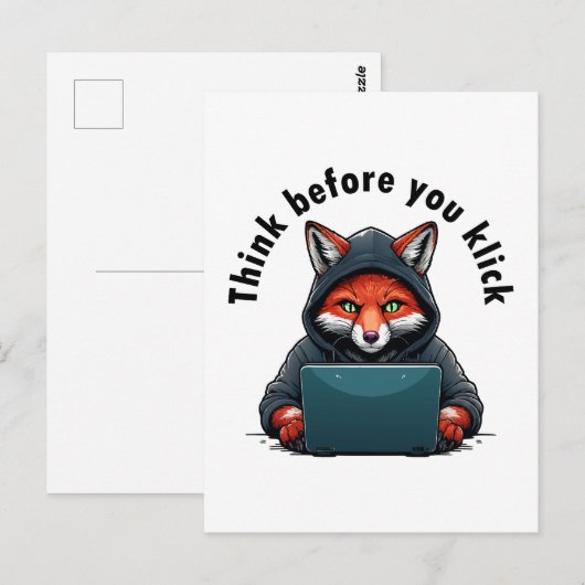 Think before you click - Cyber Security ポストカード (正面/裏面)