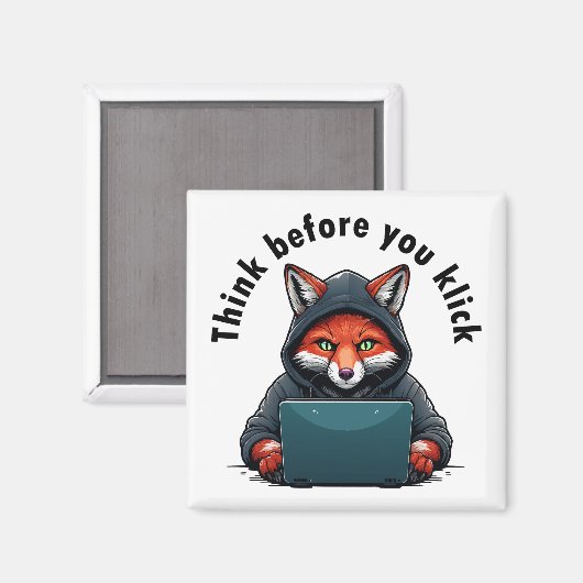 Think before you click - Cyber Security マグネット (正面/裏面)
