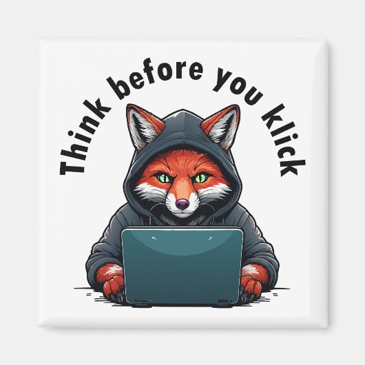 Think before you click - Cyber Security マグネット (正面)