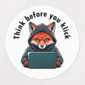 Think before you click - Cyber Security ラベル (デザイン2)