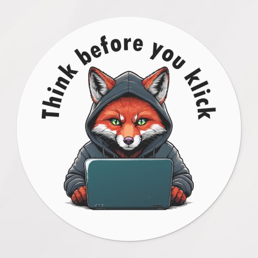Think before you click - Cyber Security ラベル (デザイン2)
