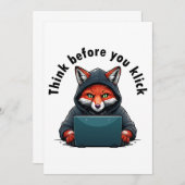 Think before you click - Cyber Security 招待状 (正面/裏面)