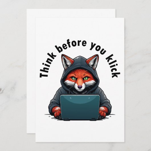 Think before you click - Cyber Security 招待状 (正面/裏面)