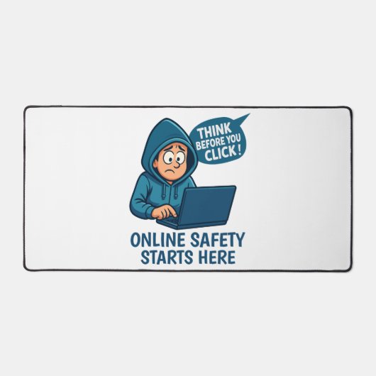Think Before You Click - Online Safety Awareness デスクマット (正面)