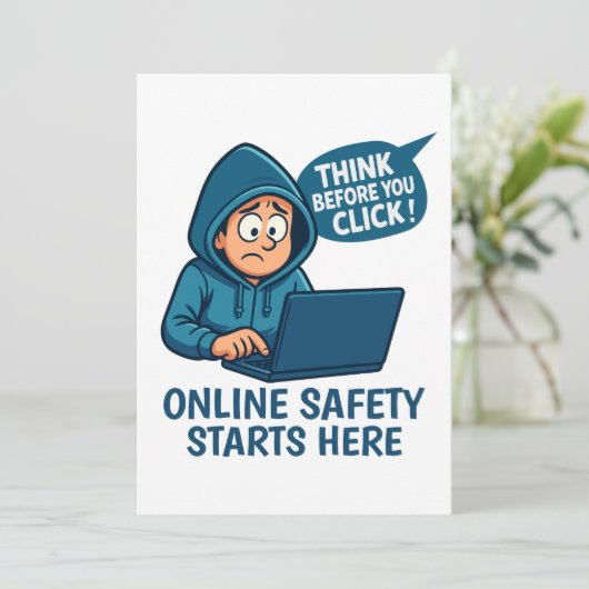 Think Before You Click - Online Safety Awareness 招待状 (スタンド正面)