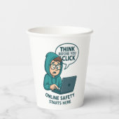 Think Before You Click - Online Safety Awareness 紙コップ (裏面)