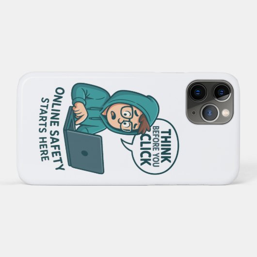 Think Before You Click - Online Safety Awareness Case-Mate iPhoneケース (裏面(横))