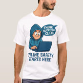 Think Before You Click - Online Safety Awareness Tシャツ (正面)