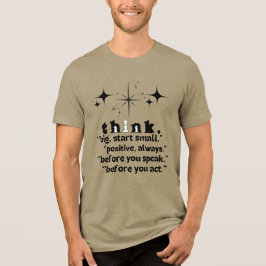 Think Big Start Small Positive Quote Motive Tee トライブレンドＴシャツ