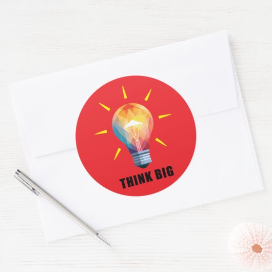Think Big Sticker ラウンドシール (封筒)