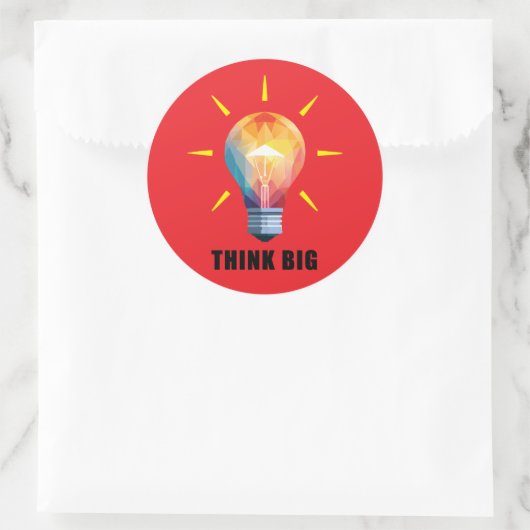 Think Big Sticker ラウンドシール (バッグ)